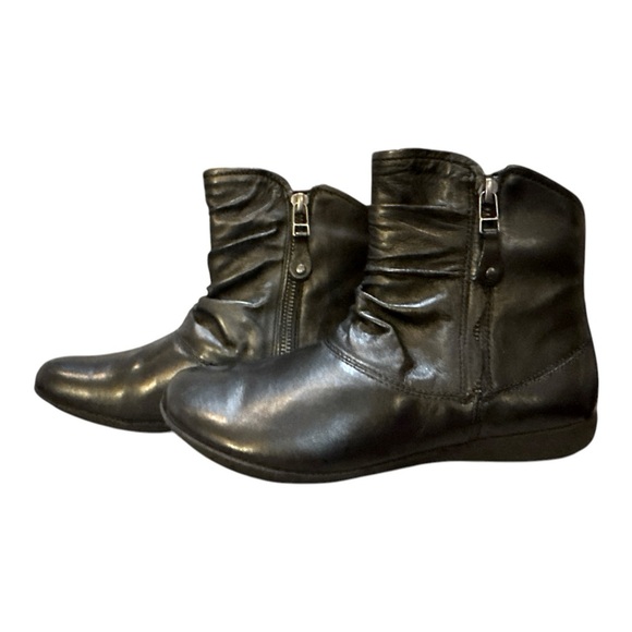 Josef Seibel Black Leather Ruched Ankle Boots | EU 36 (US 5–5.5) | NWT - Picture 8 of 10